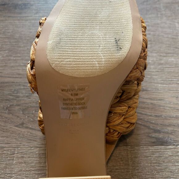 Steve Madden Women's Mylee Beige Block Heel Sandals Size 8 - Picture 7 of 10